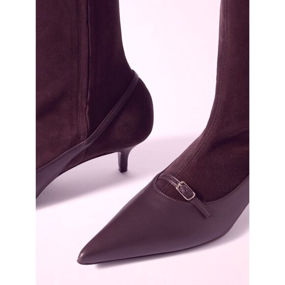 Magda Butrym Knee High Boots in Black 39 With Box Womens Suede Leather - Picture 12 of 13